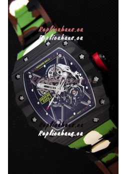 Richard Mille RM35-01 Rafael Nadal Forged Carbon Case with Camouflage Rubber Strap 