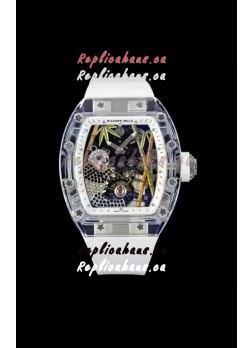 Richard Mille RM26-01 Tourbillon Panda Transparent Sapphires Casing Watch - Super Clone Replica