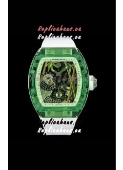 Richard Mille RM26-01 Tourbillon Panda Transparent Sapphires Casing Watch - Super Clone Replica