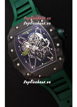 Richard Mille RM35-01 Rafael Nadal Forged Carbon Case with Green Strap 