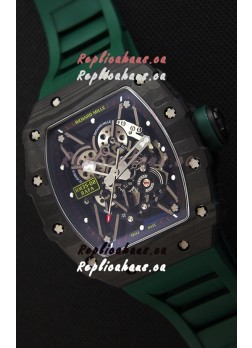 Richard Mille RM35-02 Rafael Nadal Forged Carbon Case with Green Strap 