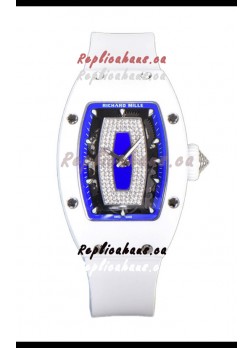 Richard Mille RM007 White Ceramic Blue Dial Automatic Superclone Swiss Replica Watch
