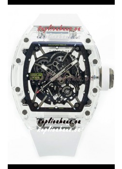 Richard Mille RM35-02 Rafael Nadal Transparent Sapphires Casing with Genuine Tourbillon Super Clone Watch