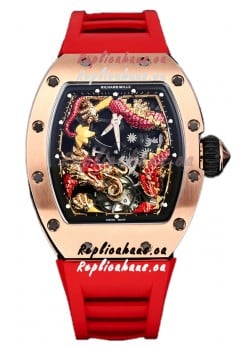 Richard Mille RM057 Dragon Dial Rose Gold Plated Watch in Swiss Automatic Movement