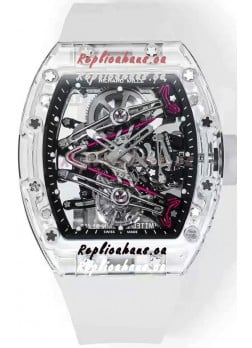Richard Mille RM38-02 Sapphires Bubba Watson Translucent Rubber Tourbillon Movement 1:1 Mirror Replica