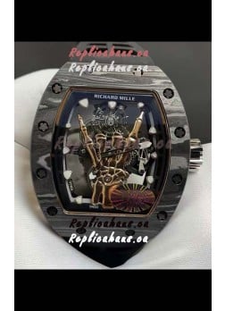 Richard Mille RM66 Flying Genuine Tourbillon Black Carbon Superclone Replica Watch 