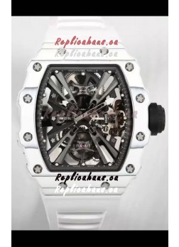Richard Mille RM12-01 White Carbon Fiber Case Genuine Tourbillon Movement 1:1 Mirror Replica Watch