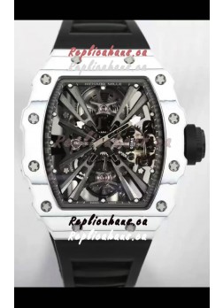 Richard Mille RM12-01 White Carbon Fiber Case Genuine Tourbillon Movement 1:1 Mirror Replica Watch