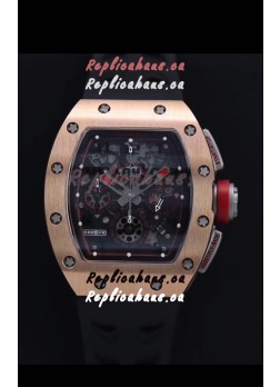 Richard Mille RM011-FM Felipe Massa Rose Gold Casing Swiss Replica Watch