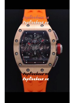 Richard Mille RM011-FM Felipe Massa Rose Gold Casing Swiss Replica Watch