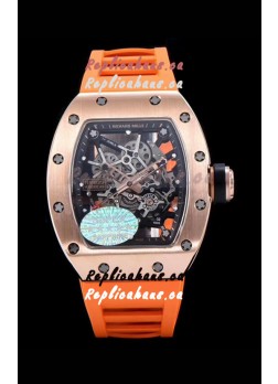 Richard Mille RM035 AMERICAS 18K Rose Gold Replica Watch in Orange Strap