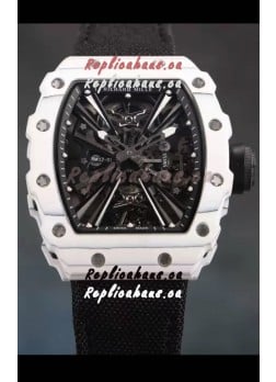 Richard Mille RM12-01 White Carbon Fiber Case Genuine Tourbillon Movement 1:1 Mirror Replica Watch