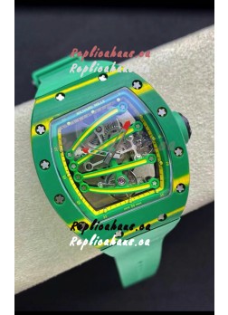Richard Mille RM59-01 Genuine Tourbillon Movement in Green NTPT Carbon Casing