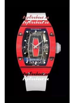 Richard Mille RM07 Red Carbon Casing 1:1 Superclone Swiss Replica Watch