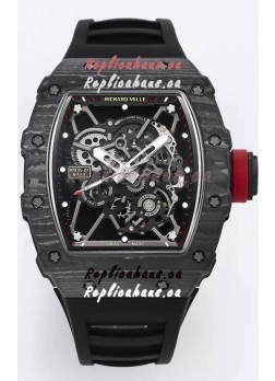 Richard Mille RM35-01 Rafael Nadal Carbon Fiber Casing with Genuine Tourbillon Super Clone Watch