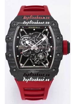 Richard Mille RM35-01 Rafael Nadal Carbon Fiber Casing with Genuine Tourbillon Super Clone Watch