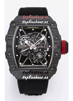 Richard Mille RM35-01 Rafael Nadal Carbon Fiber Casing with Genuine Tourbillon Super Clone Watch