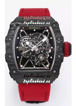 Richard Mille RM35-01 Rafael Nadal Carbon Fiber Casing with Genuine Tourbillon Super Clone Watch