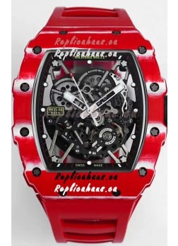 Richard Mille RM35-02 Rafael Nadal Carbon Fiber Casing with Genuine Tourbillon Super Clone Watch