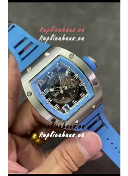 Richard Mille RM010 Stainless Steel Replica Watch in Blue Strap