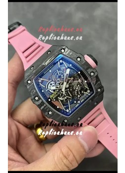Richard Mille RM35-02 Rafael Nadal Carbon Fiber Casing with Genuine Tourbillon Super Clone Watch