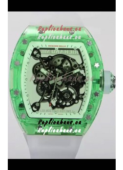 Richard Mille RM055 Transparent Sapphires Casing with Genuine Tourbillon Super Clone Watch