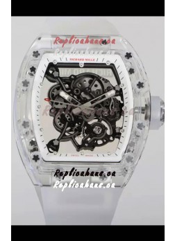 Richard Mille RM055 Transparent Sapphires Casing with Genuine Tourbillon Super Clone Watch