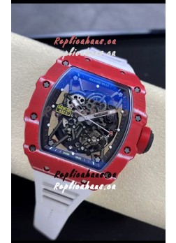 Richard Mille RM35-02 Rafael Nadal Red Carbon Fiber Casing with Genuine Tourbillon Super Clone Watch