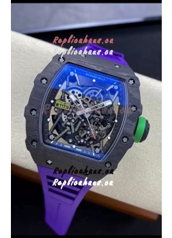 Richard Mille RM35-02 Rafael Nadal Carbon Fiber Casing with Genuine Tourbillon Super Clone Watch