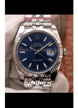 Rolex Datejust 41MM Cal.3135 Movement Swiss Replica Watch in 904L Steel Casing Blue Dial