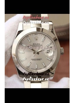 Rolex Datejust 41MM Cal.3135 Movement Swiss Replica Watch in 904L Steel / Steel Dial