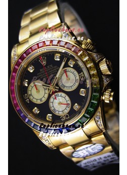 Rolex Cosmograph Daytona 116598 Yellow Gold 1:1 Mirror Cal.4130 Movement - Ultimate 904L Steel Watch