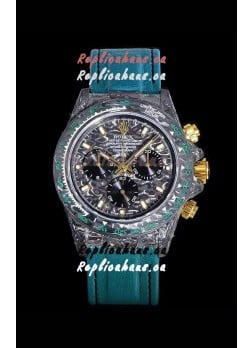Rolex Daytona DiW Forged Cabon Casing 1:1 Mirror Replica Black Carbon Dial