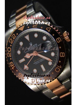 Rolex GMT Masters Japanese Replica Watch in Two Tone Rose Gold Casing