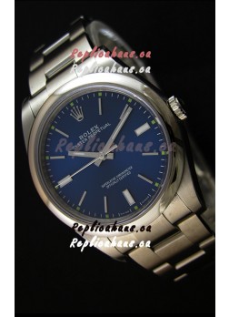 Rolex Oyster Perpetual Japanese Replica Watch - Blue Dial in 39MM Casing