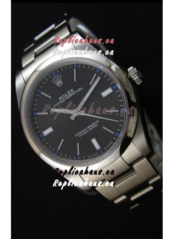Rolex Oyster Perpetual Japanese Replica Watch - Black Dial in 39MM Casing