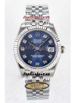 Rolex Super Clone Datejust ETA 2688 Movement 31MM Stainless Steel Blue Dial Watch 