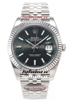 Rolex Datejust 126334 41MM Cal.3135 72 Hours Power Green Dial 1:1 Mirror Replica in 904L 