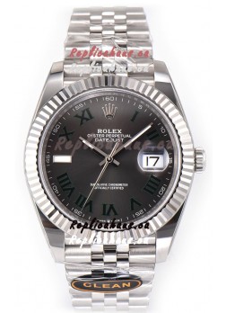 Rolex Datejust 126334 Wimbledon 41MM ETA3235 Slate Dial Jubilee 72 Hours Power 1:1 Mirror Replica