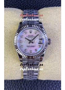 Rolex Datejust 28MM Swiss Watch in 904L Pearl Dial - 1:1 Mirror Replica  