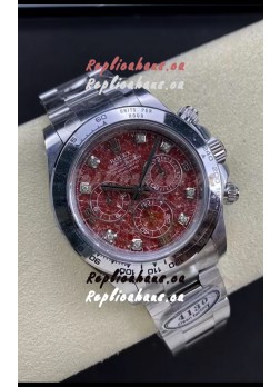 Rolex Cosmograph Daytona Grossular Rubellite Dial Original Cal.4130 Movement - 904L Steel Watch