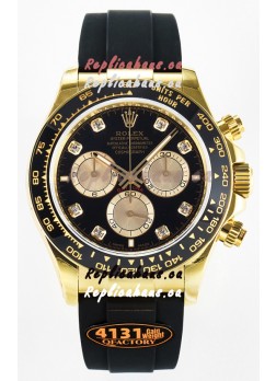 Rolex Cosmograph Daytona M126518 Yellow Gold Black Diamonds Dial Original Cal.4131 Movement