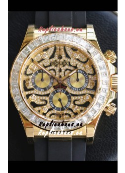 Rolex Cosmograph Daytona "Eye of the Tiger" Edition in 904L Yellow Gold 1:1 Mirror Replica Watch 