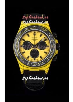Rolex Cosmograph Daytona DiW BUMBLEBEE Edition Carbon Fiber Watch - Cal.4130 Movement 