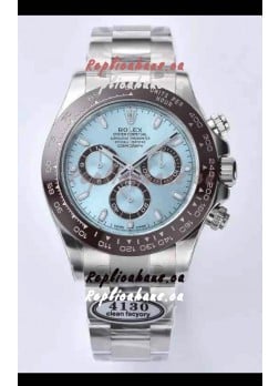Rolex Cosmograph Daytona ICE Blue Dial Original Cal.4130 Movement - 904L Steel Watch