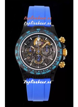 Rolex Daytona Blaken Blue 1:1 Swiss Mirror Replica Skeleton Dial Cal.4130 Movement