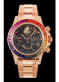 Rolex Daytona Blaken Gold 1:1 Swiss Mirror Replica Skeleton Dial Cal.4130 Movement