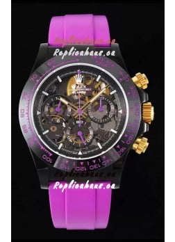 Rolex Daytona Blaken Pink 1:1 Swiss Mirror Replica Skeleton Dial Cal.4130 Movement