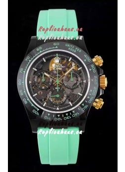 Rolex Daytona Blaken Green 1:1 Swiss Mirror Replica Skeleton Dial Cal.4130 Movement