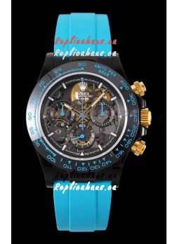 Rolex Daytona Blaken Blue 1:1 Swiss Mirror Replica Skeleton Dial Cal.4130 Movement